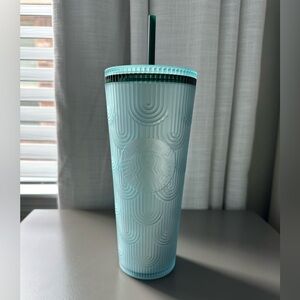Starbucks 24 oz Spring Soft Touch Green Scales Tumbler 2024 *NEW*